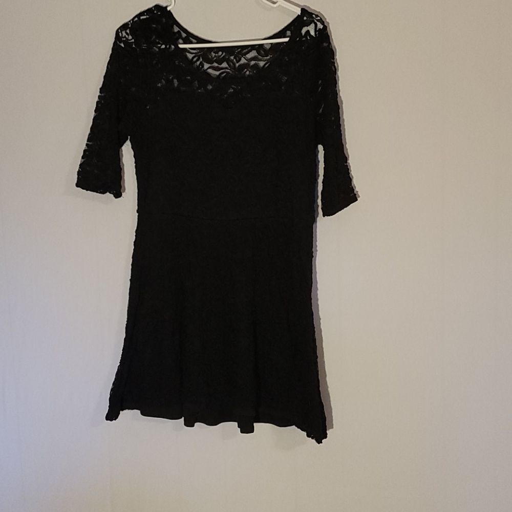 Black Lace Mini Dress